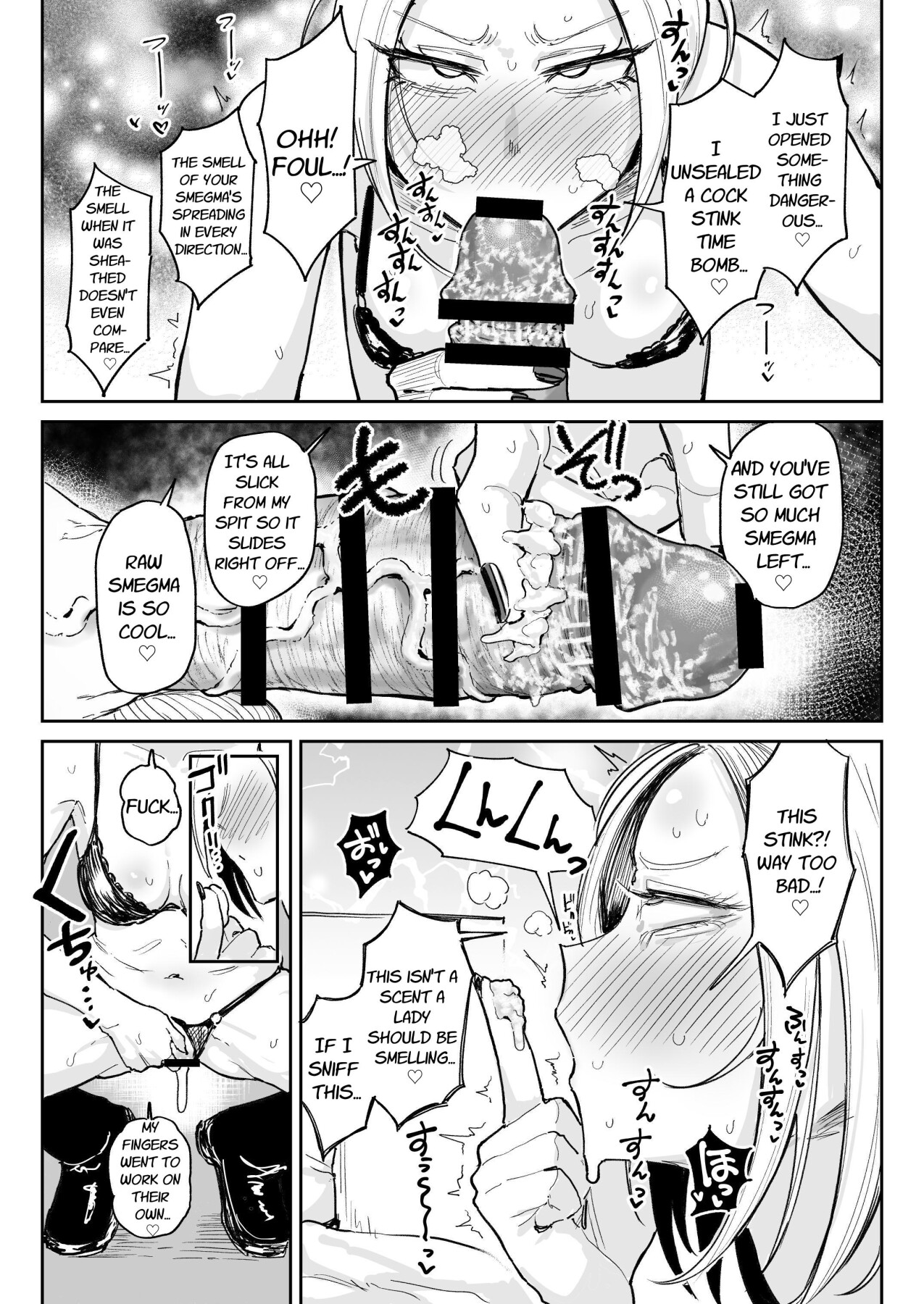 Hentai Manga Comic-Smegma Loving Dick Sniffin' Gal's Raw Fuck & Sloppy Kissing Semen Burps-Read-15